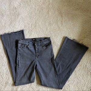 Hudson Jodi High Waist Raw Hem Flare